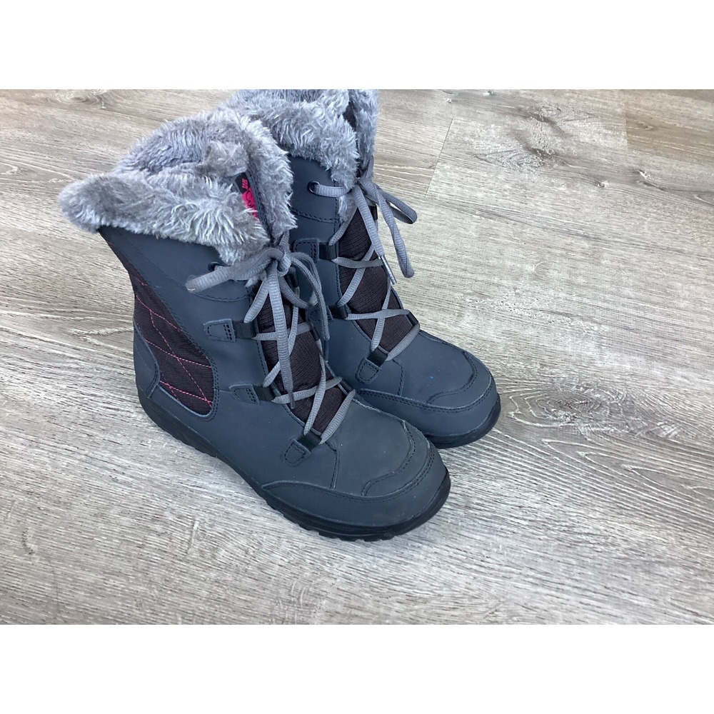 Columbia Youth Girls Size 6 Ice Maiden II Winter Snow Boots BY1331-011 Gray